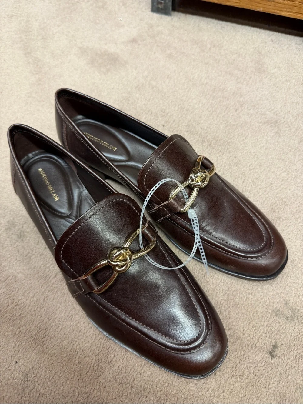NWT Antonio Melani Cain Leather Loafers Sz 9,5 Ground Coffee (no original box)